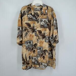 Hollis River Men's Shirt Size XL Hawaiian Palm Resort Cruise Tropical Island